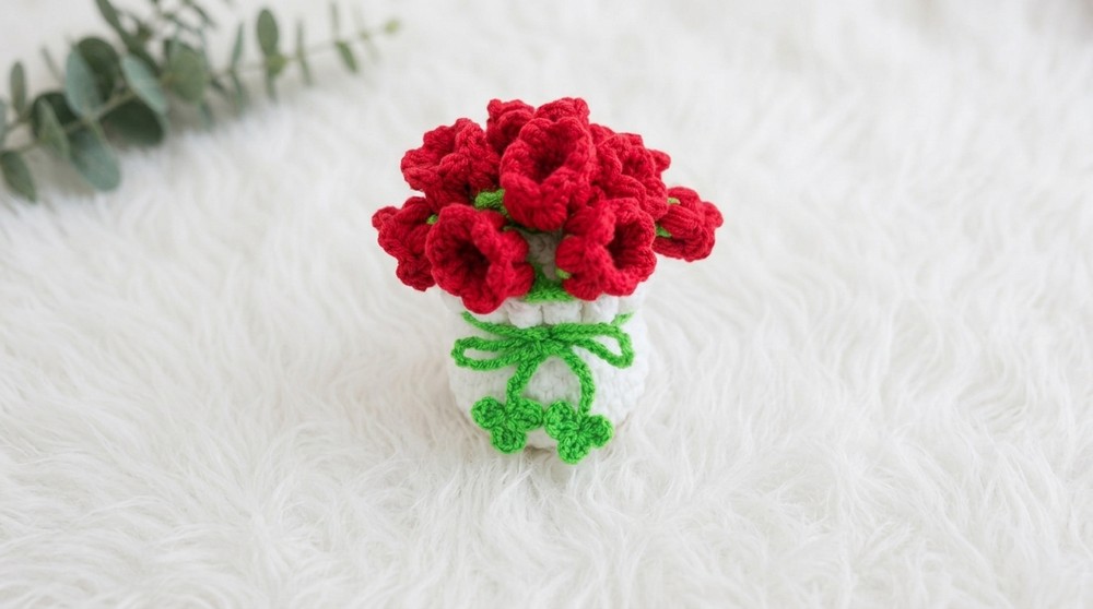Crochet Flower pot Pattern 4