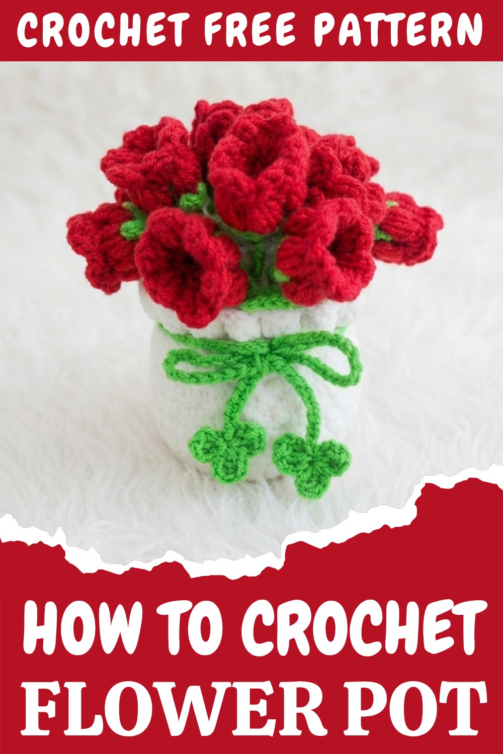 Crochet Flower pot Pattern