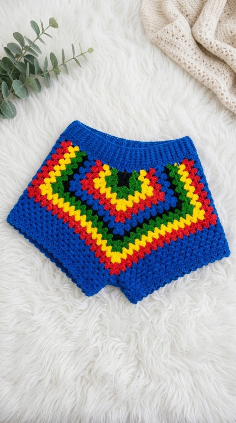Crochet Granny Shorts Pattern 5