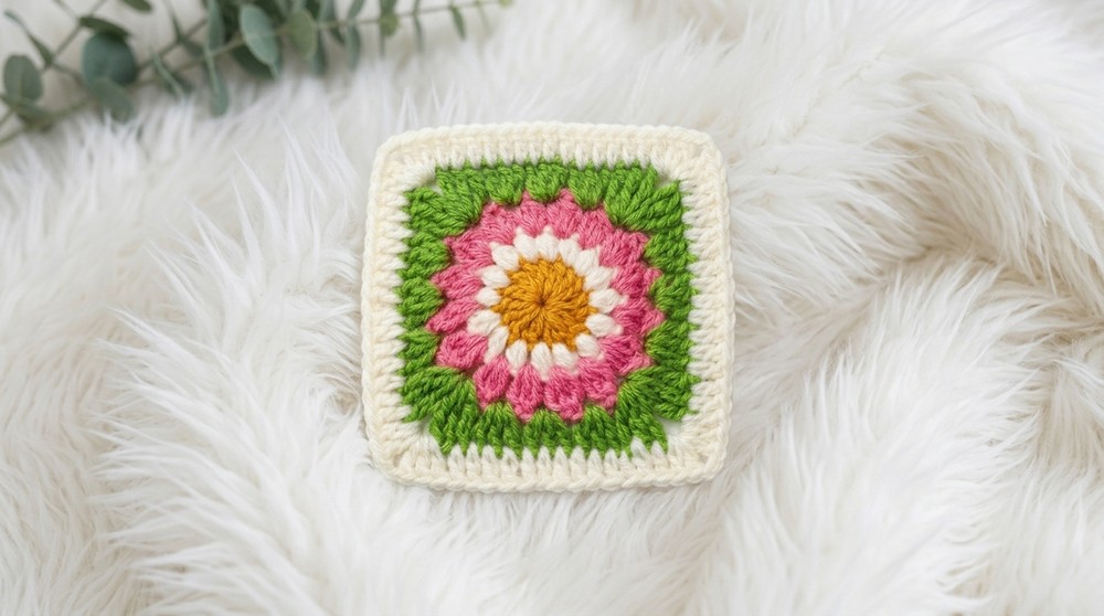 Crochet Granny Square Pattern 4