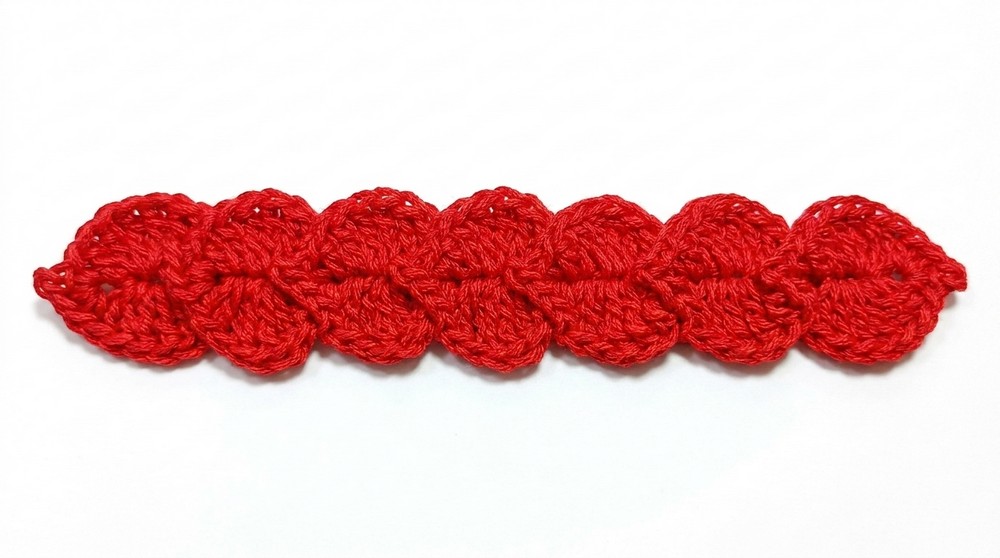 Crochet Heart Bracelet Pattern 3