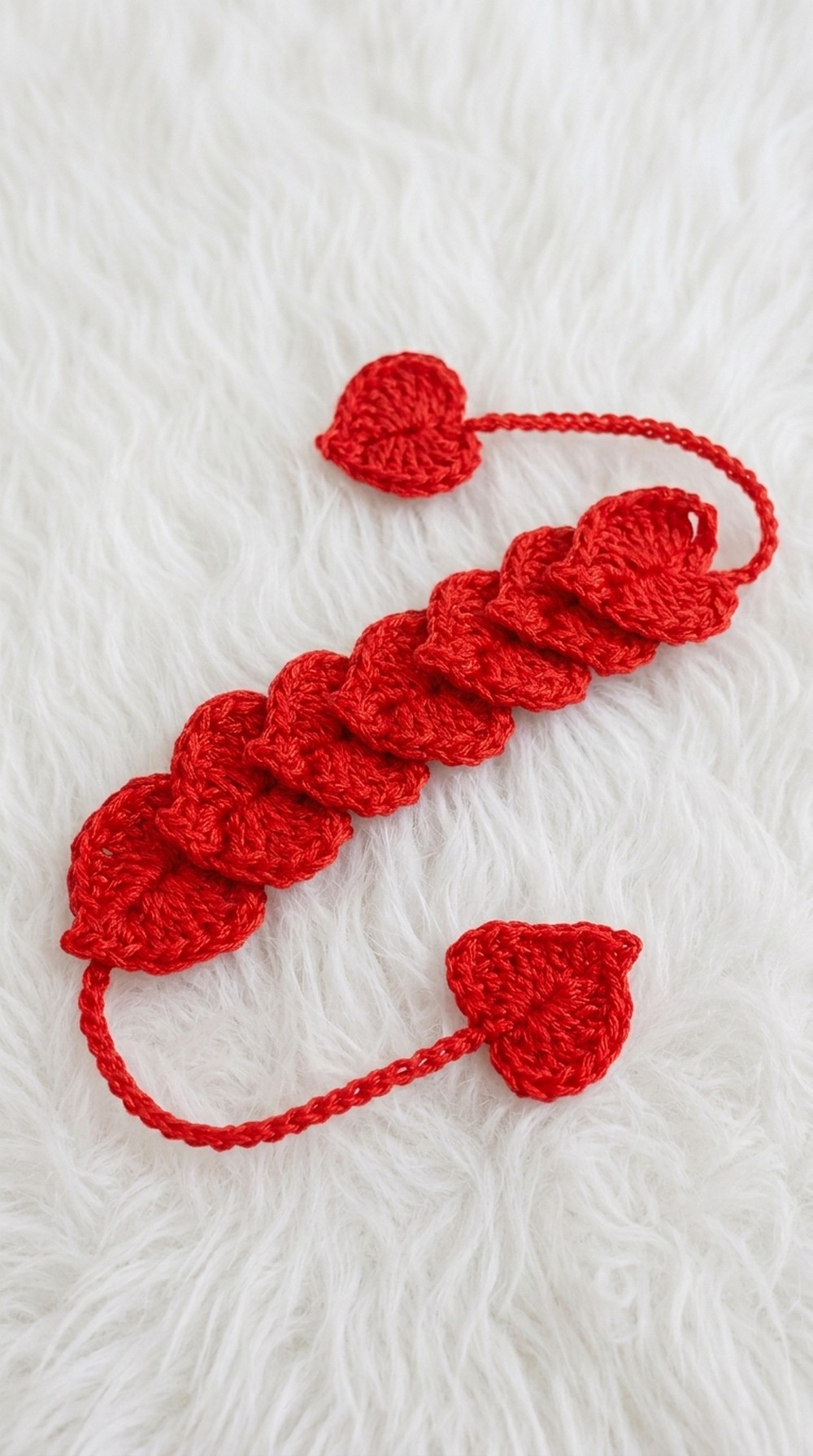 Crochet Heart Bracelet Pattern 5