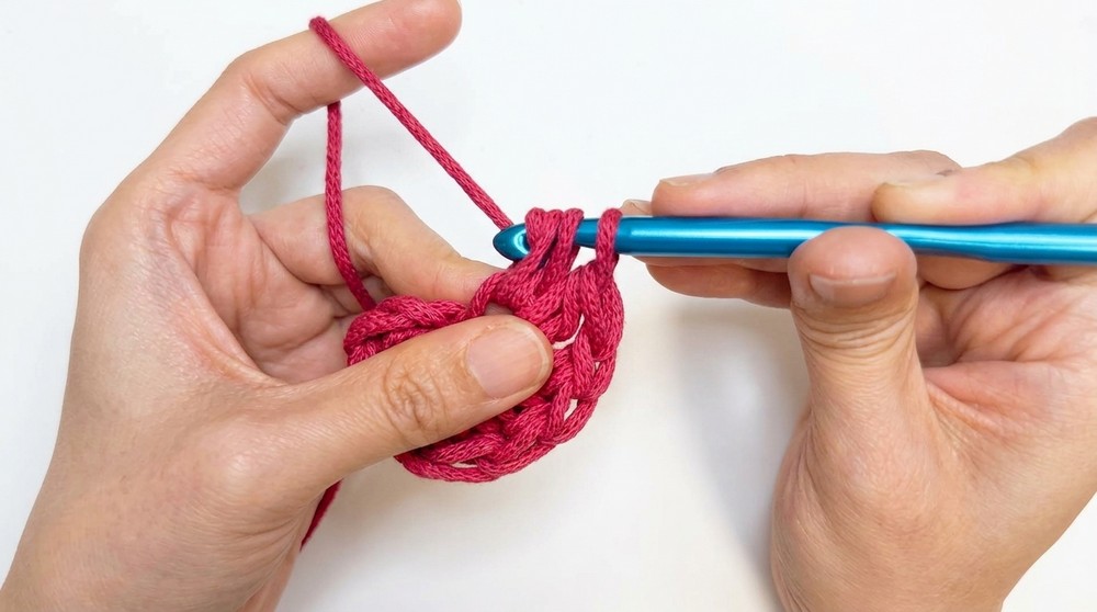 Crochet Heart Coaster Pattern 2