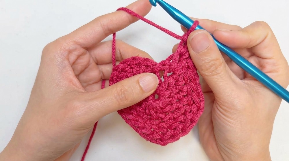 Crochet Heart Coaster Pattern 3