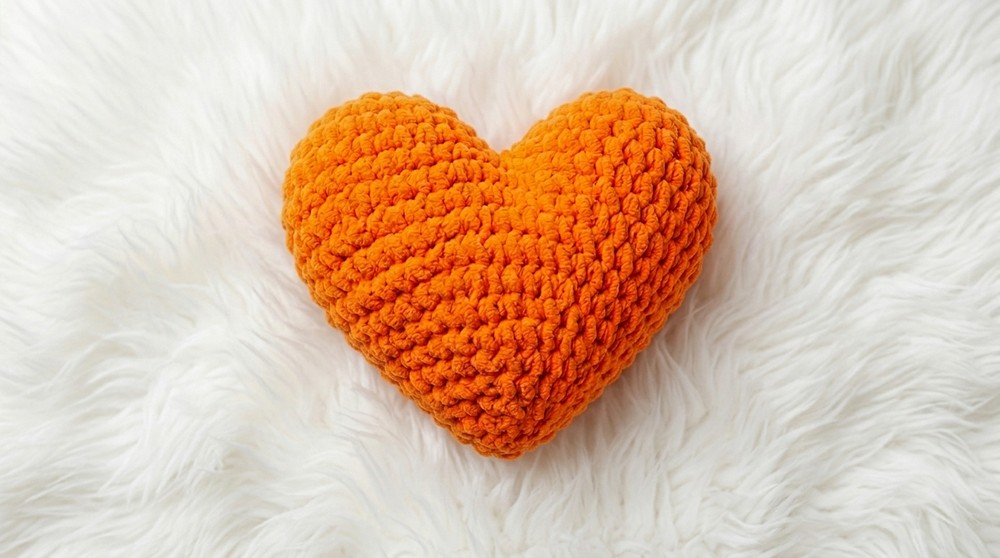 Crochet Heart Cushion Pattern 4
