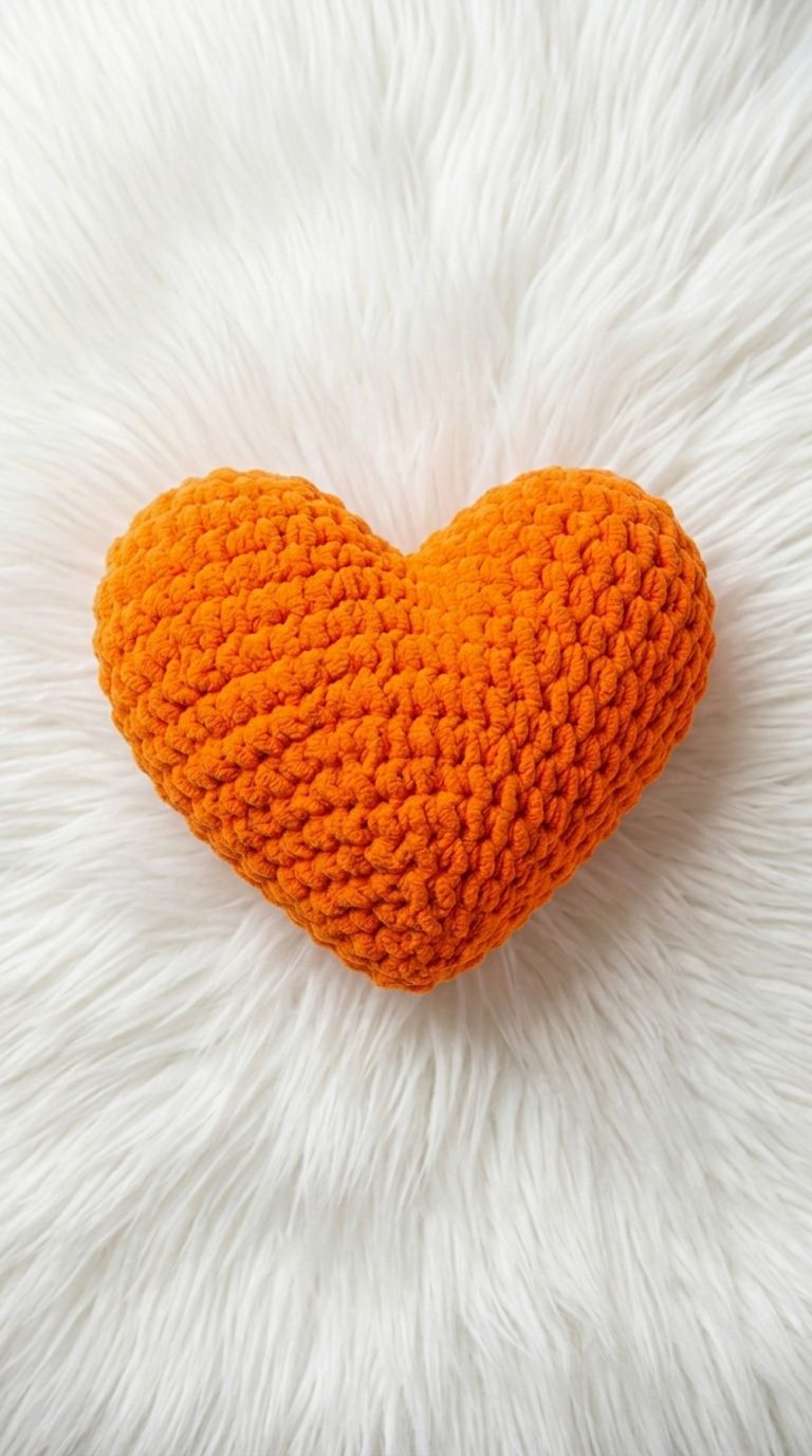 Crochet Heart Cushion Pattern 5