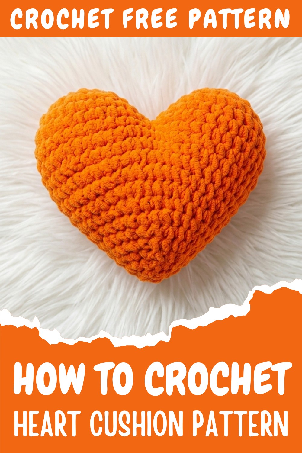 Crochet Heart Cushion Pattern