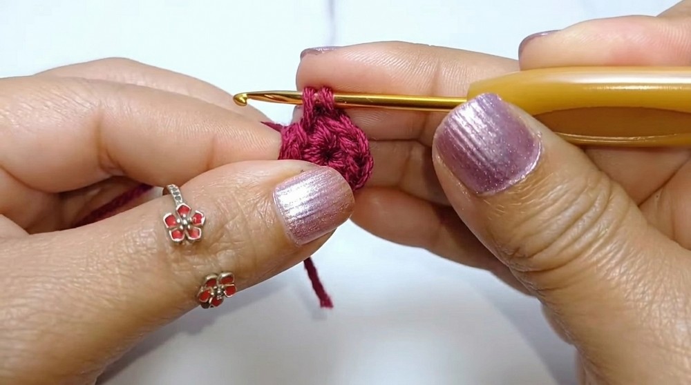 Crochet Heart Keychain Pattern 1