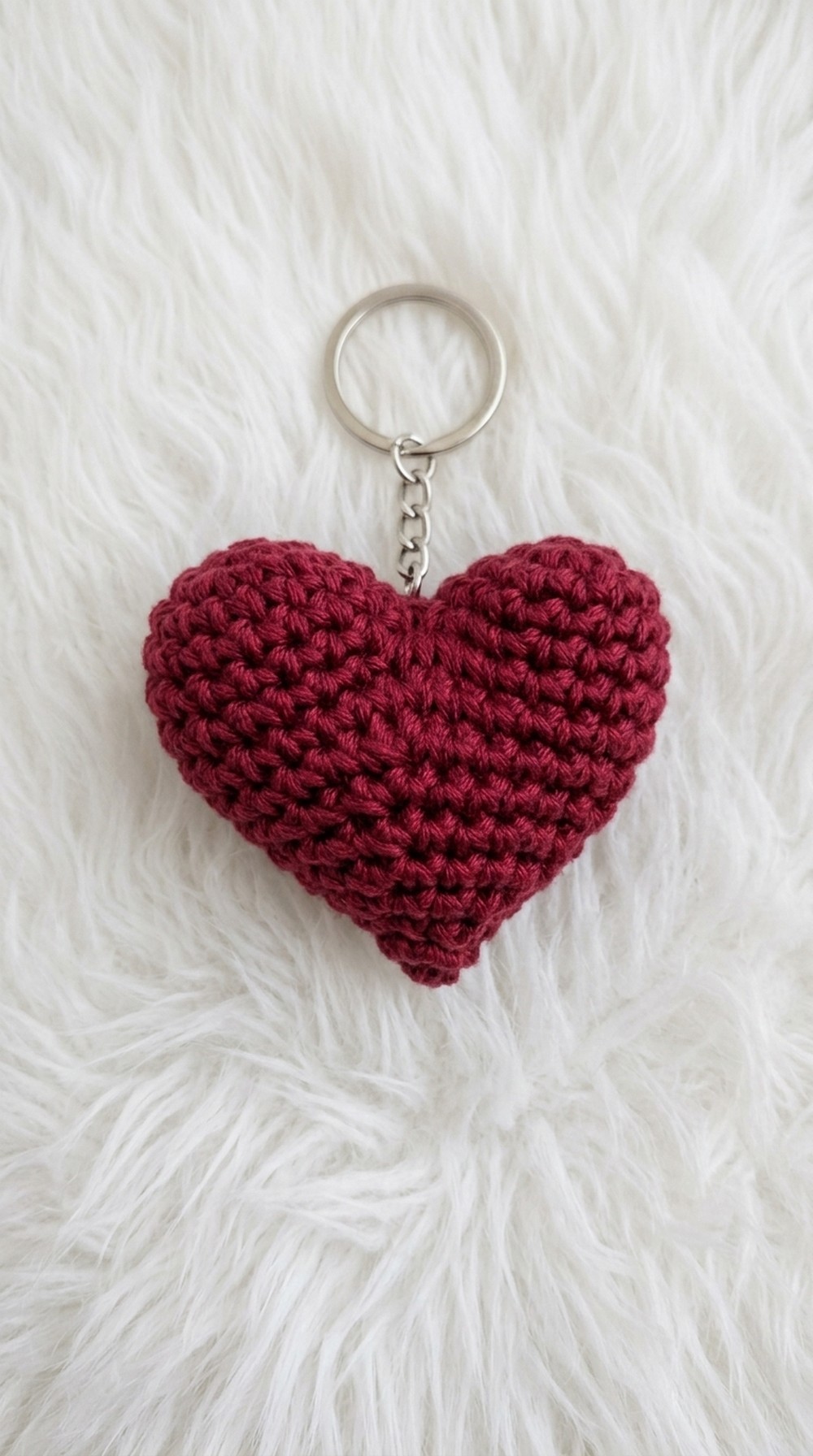 Crochet Heart Keychain Pattern 5
