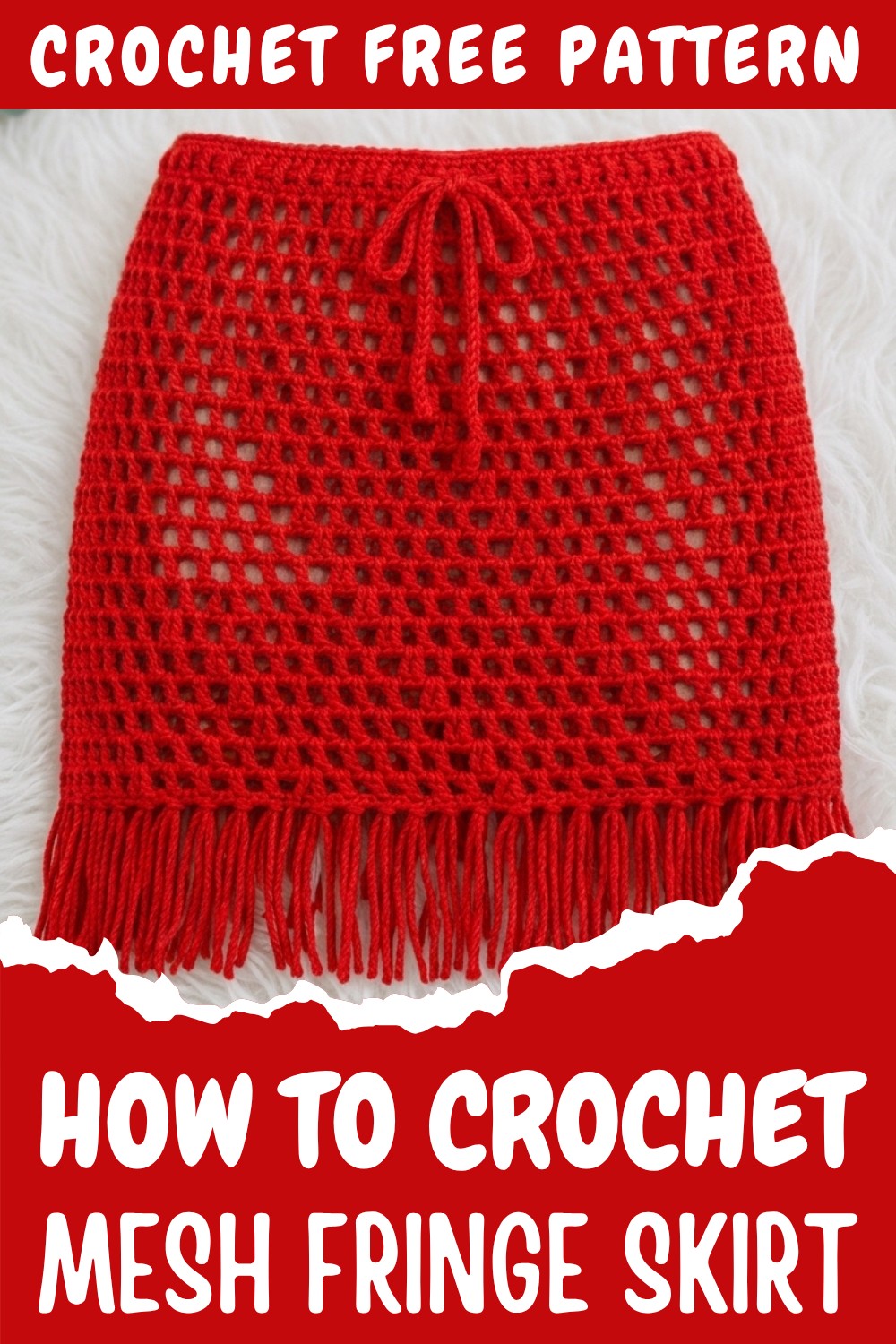 Crochet Mesh Fringe Skirt Pattern