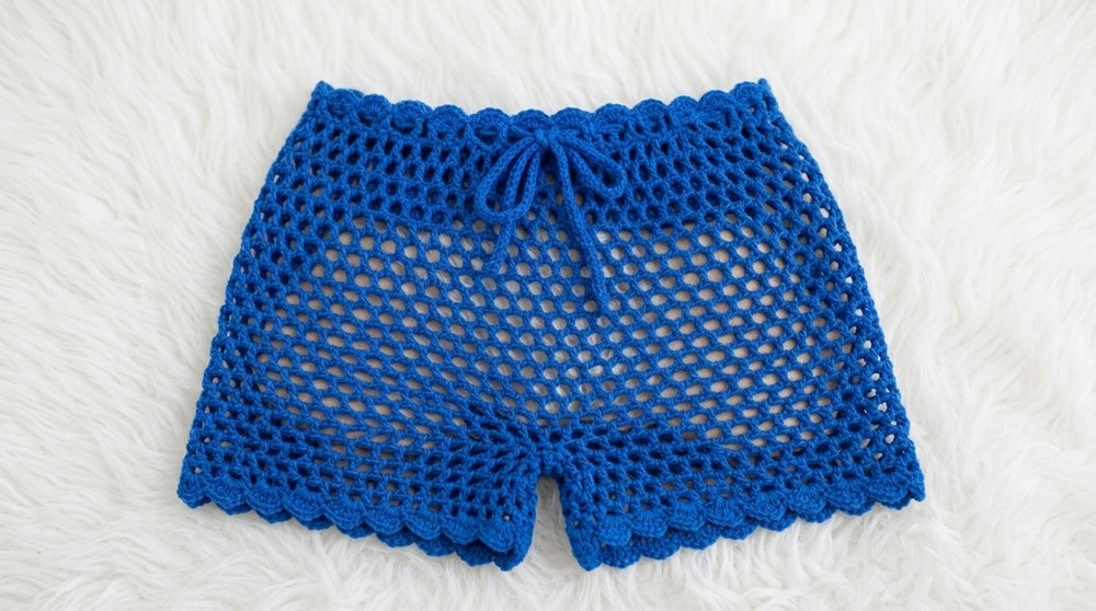 Crochet Mesh Shorts Pattern 4