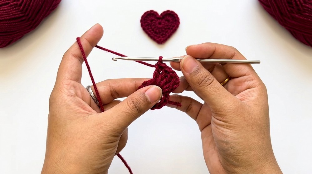Crochet Mini Heart Pattern 2