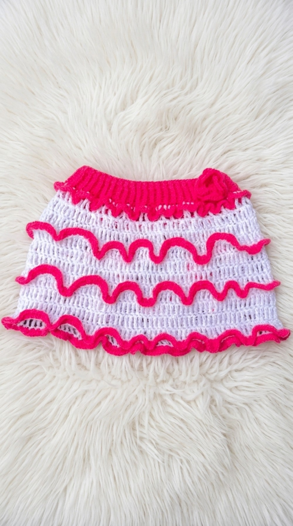 Crochet Ruffle Baby Skirt Pattern 5