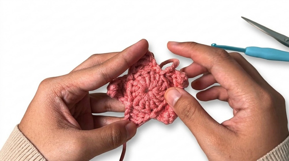 Crochet Star Granny Square Pattern 3