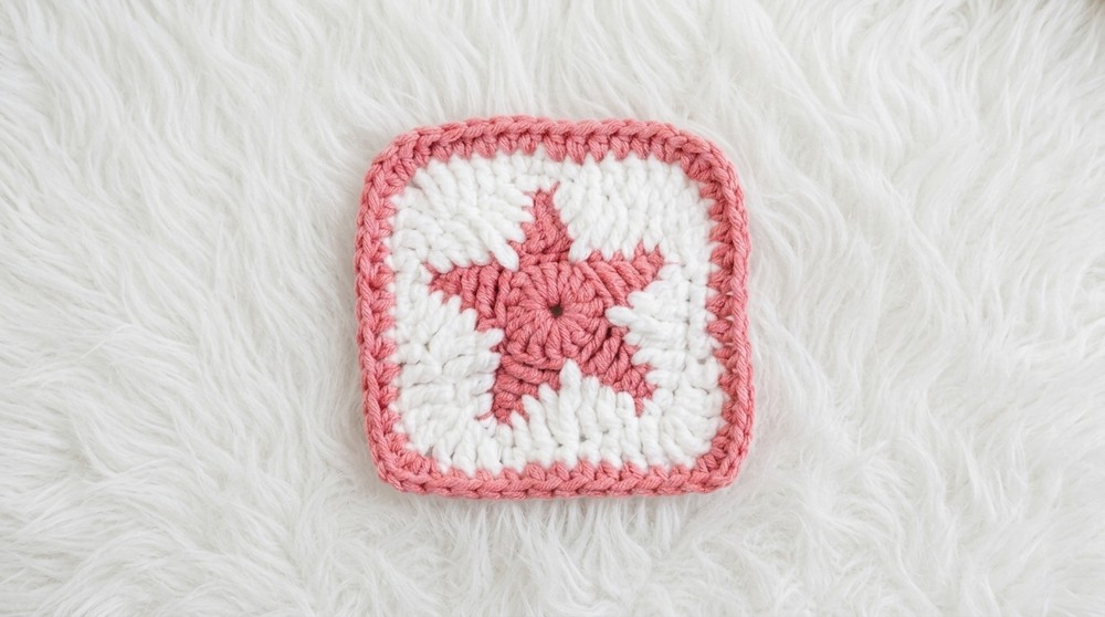 Crochet Star Granny Square Pattern 4