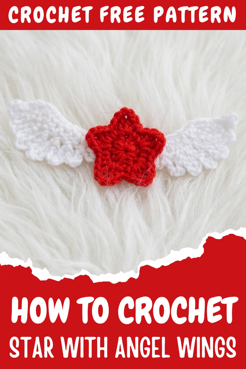 Crochet Star With Angel Wings Pattern