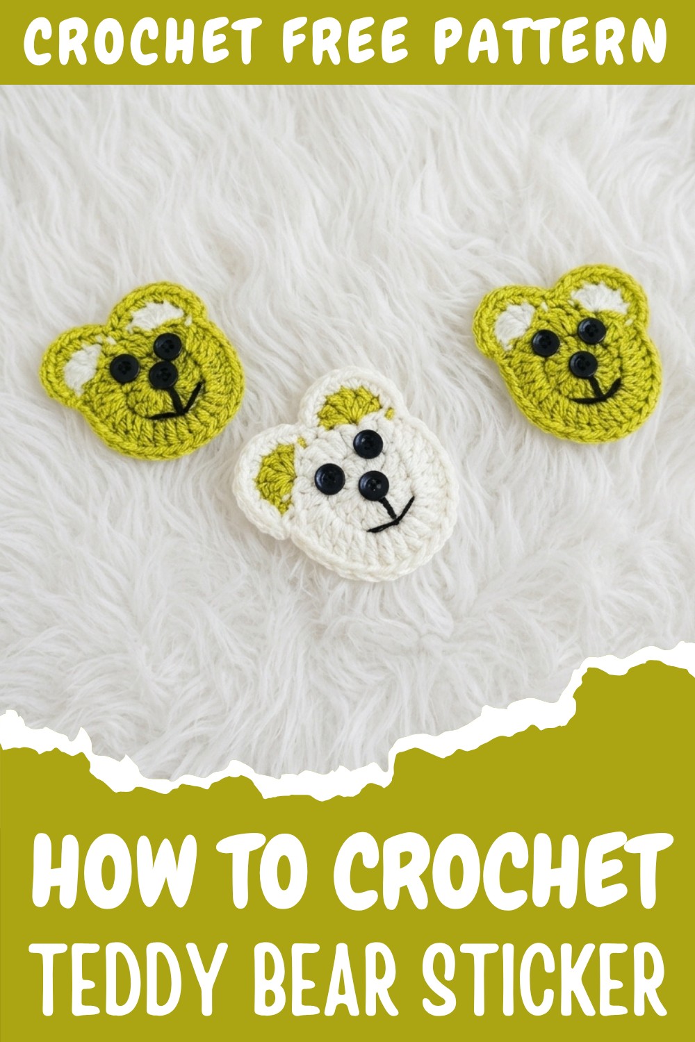 Crochet Teddy Bear Sticker Pattern