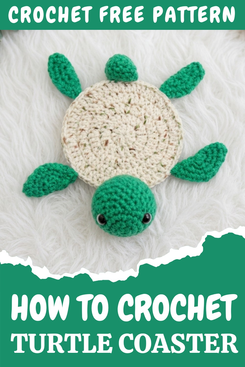 Crochet Turtle Coaster Pattern