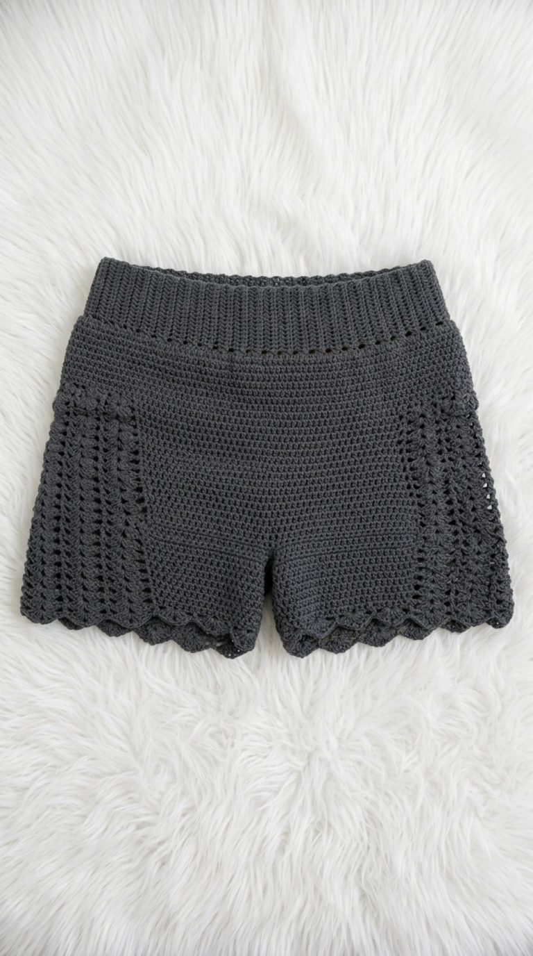 Crochet Waisted Shorts Pattern 5