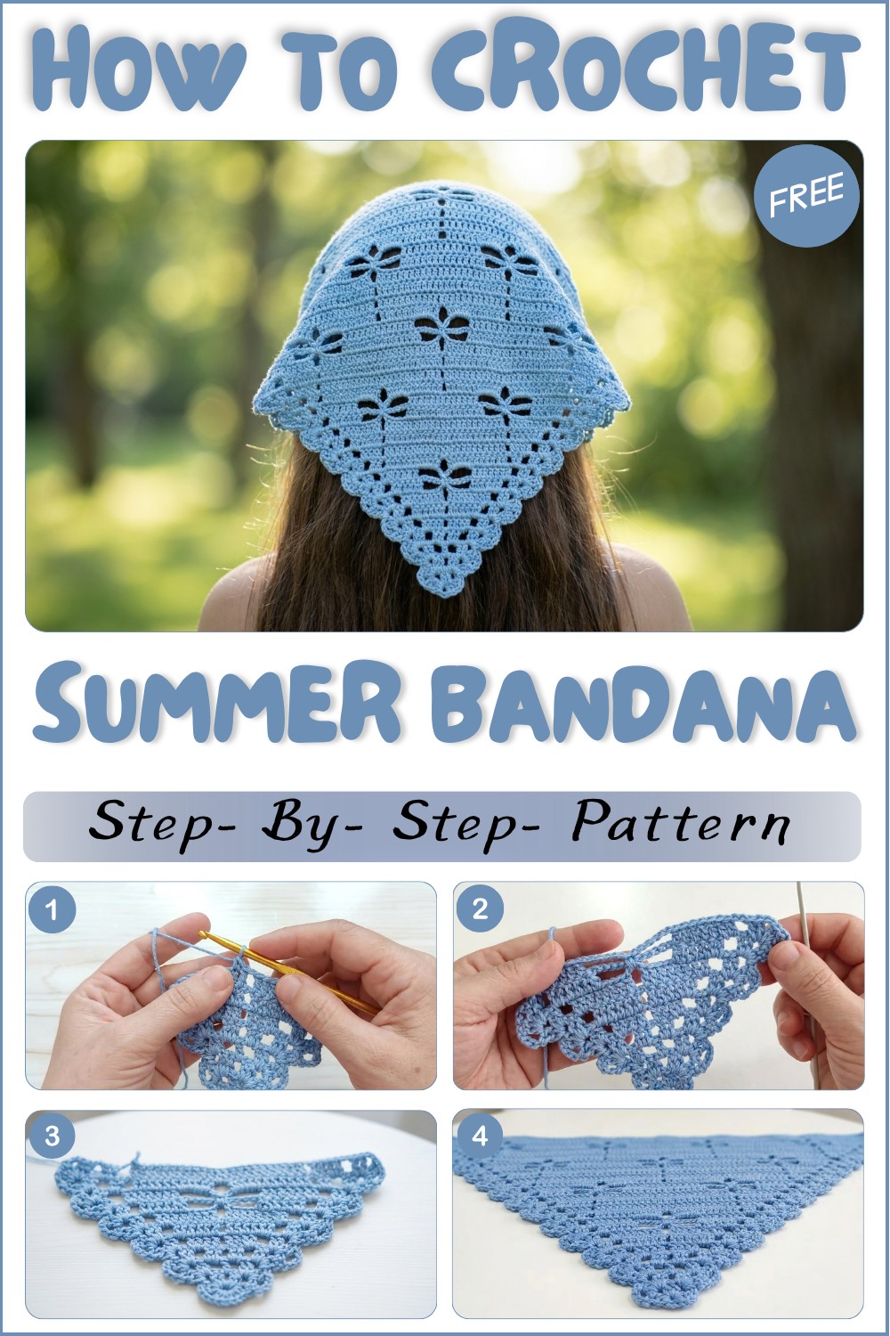 Easy Crochet Summer Bandana Pattern Free 1
