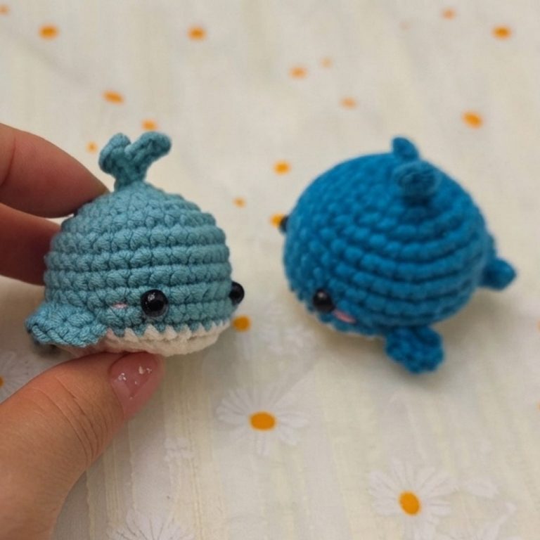 Crochet Amigurumi Whale Easy Tiny Cute Whale Tutorial for Beginners (10)