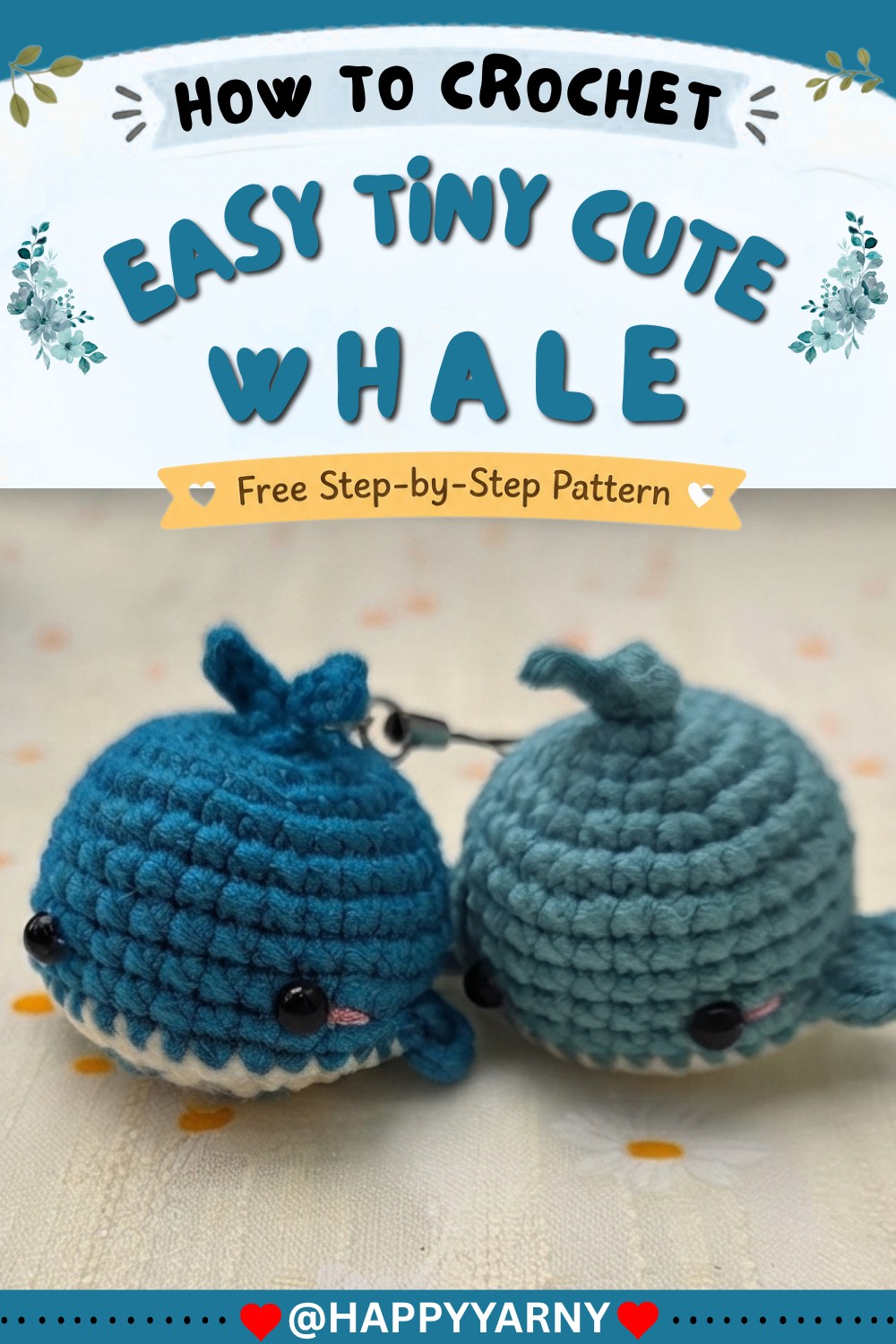Crochet Amigurumi Whale Easy Tiny Cute Whale Tutorial for Beginners (9)