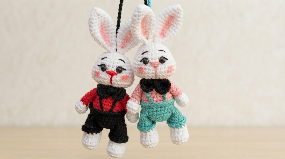 Crochet Bunny Keychain Amigurumi Bunny Master Class 2