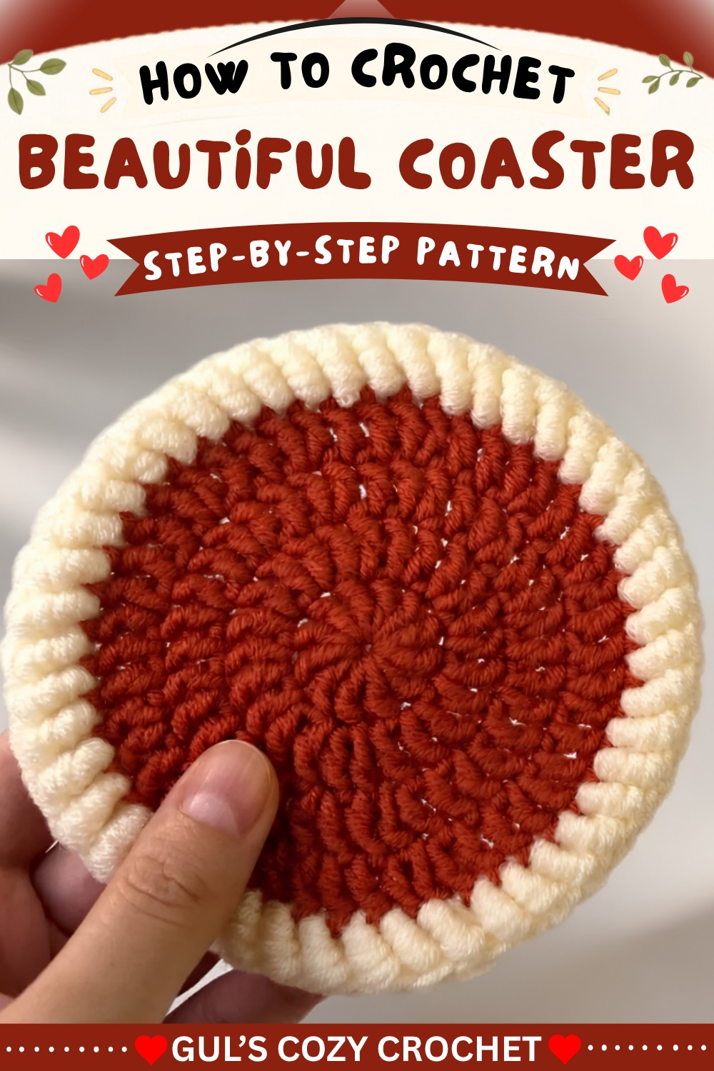 Crochet Coaster for Absolute Beginners ☕ Step-by-Step Tutorial (9)