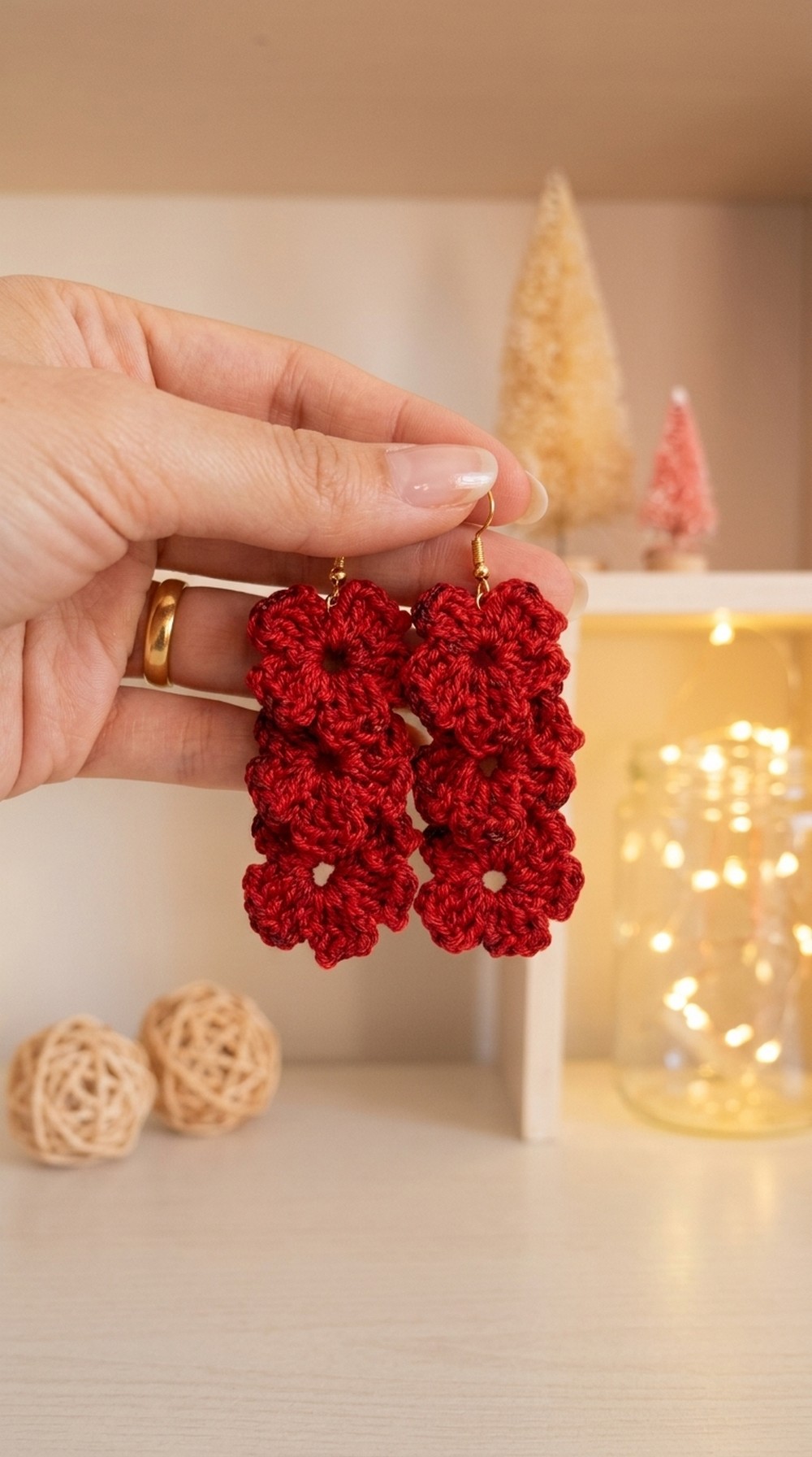 Crochet Earrings For Christmas Pattern 5