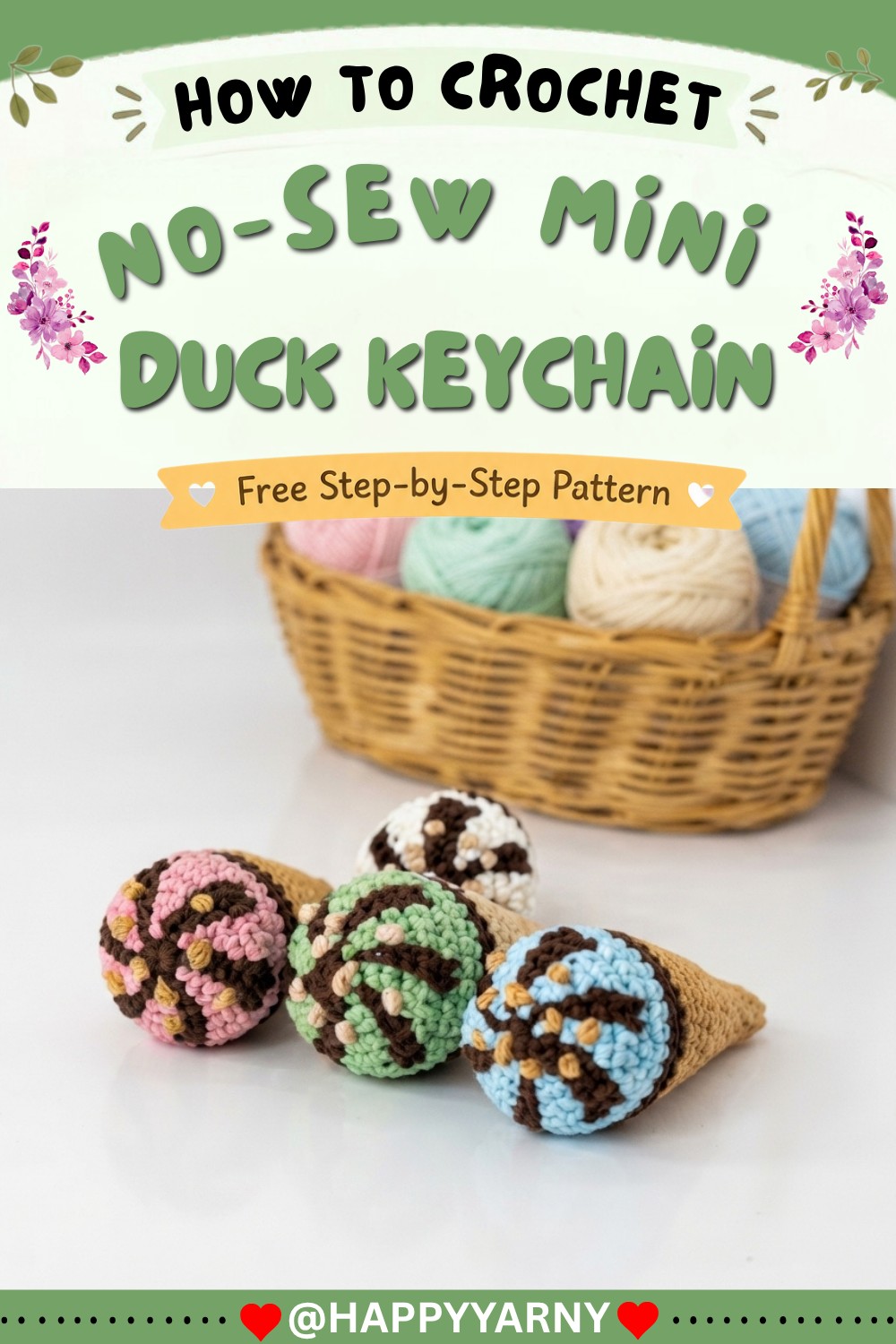 Crochet Ice Cream Cone Pattern Easy Step-by-Step DIY Crochet Desserts13