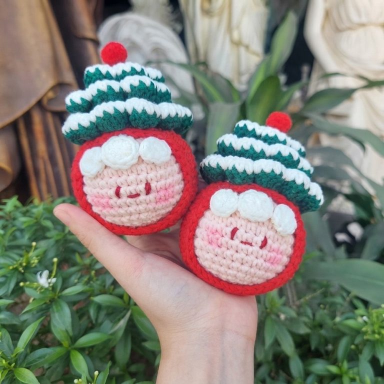 Crochet Key Cover Super Cute Pouting Baby (Beginner Friendly) 13