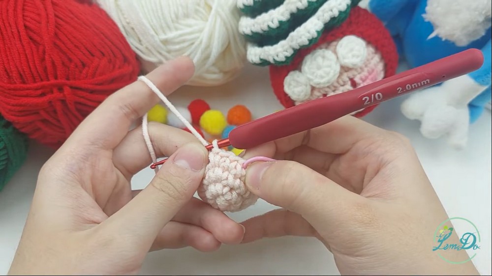 Crochet Key Cover Super Cute Pouting Baby (Beginner Friendly) 3