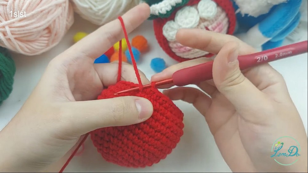 Crochet Key Cover Super Cute Pouting Baby (Beginner Friendly) 5