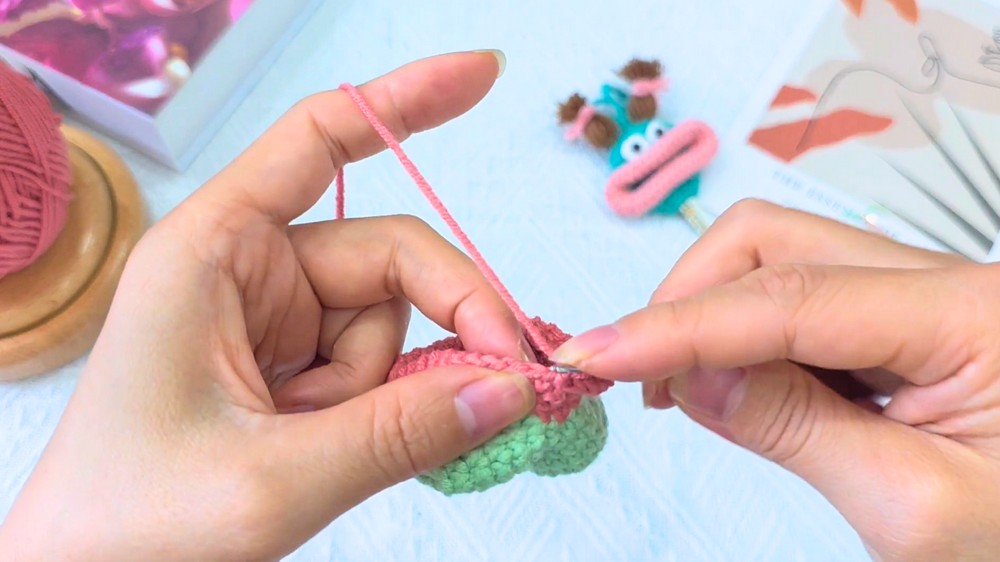 Crochet Key Cover Super Cute Pouting Baby (Beginner Friendly) 5