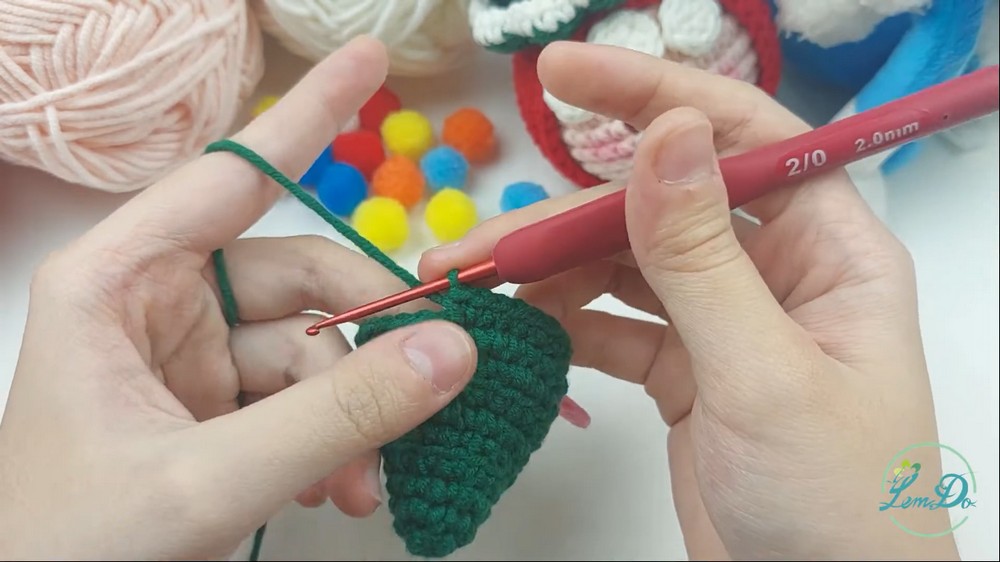 Crochet Key Cover Super Cute Pouting Baby (Beginner Friendly) 7