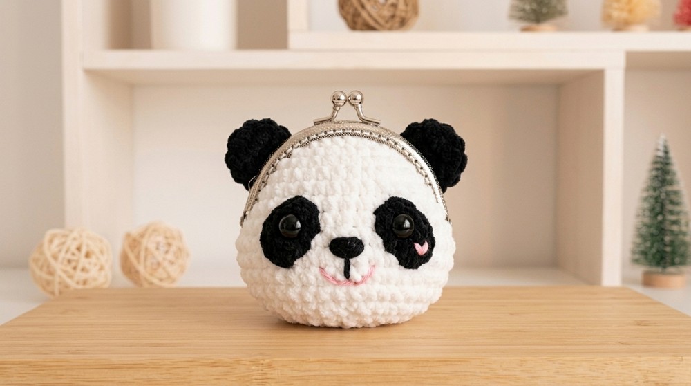 Crochet Panda Coin Purse Pattern 4