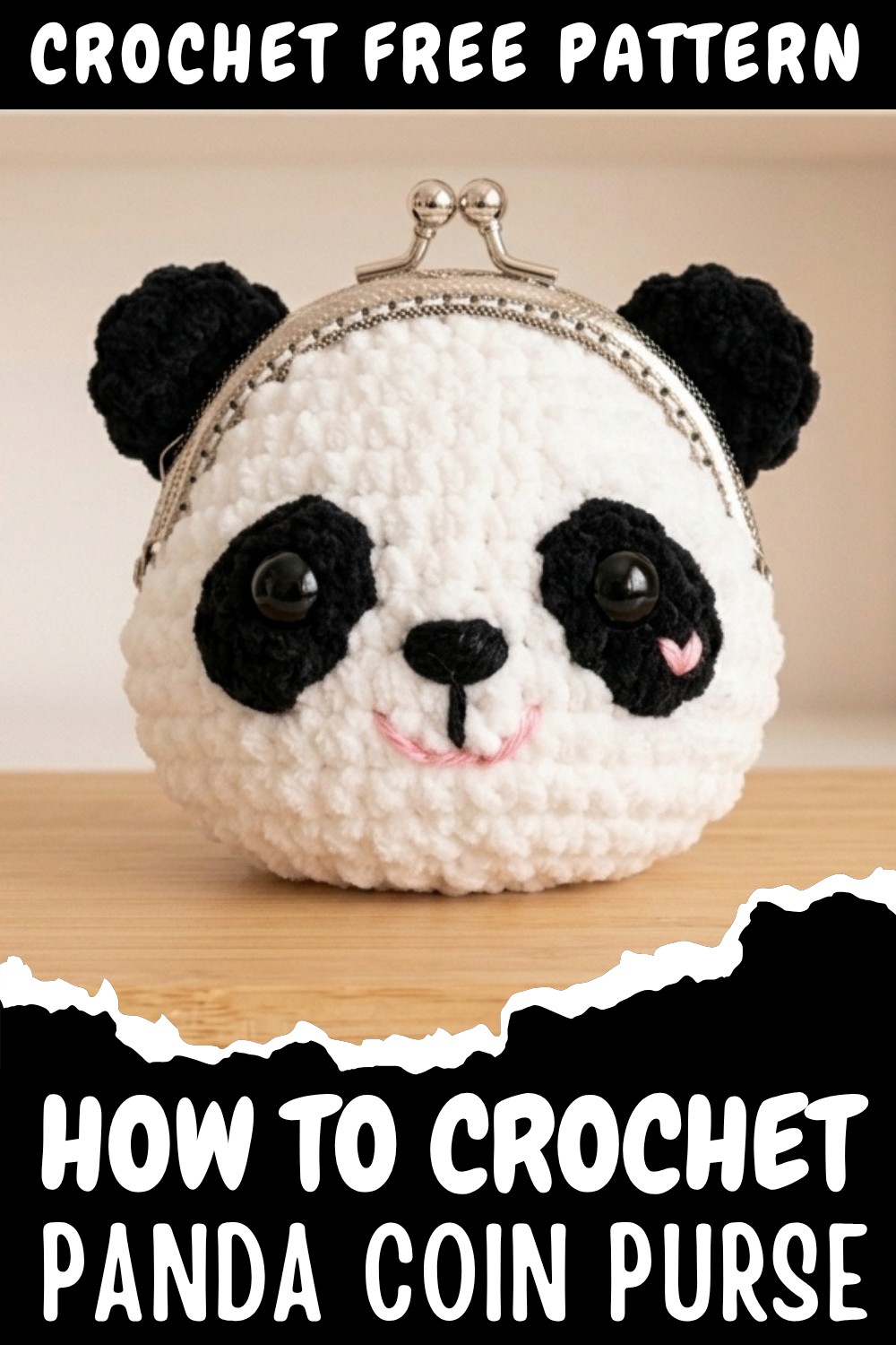 Crochet Panda Coin Purse Pattern