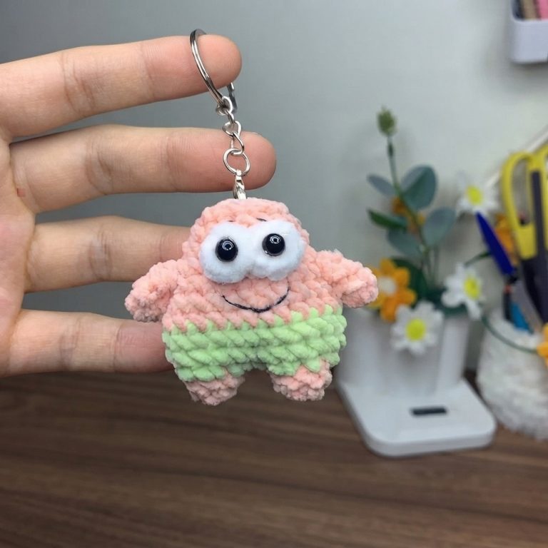 Crochet Patrick Star 🧶 Easy Amigurumi Tutorial for Beginners 9