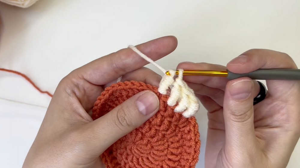 Crochet Pumpkin Pie Coaster Pattern 3
