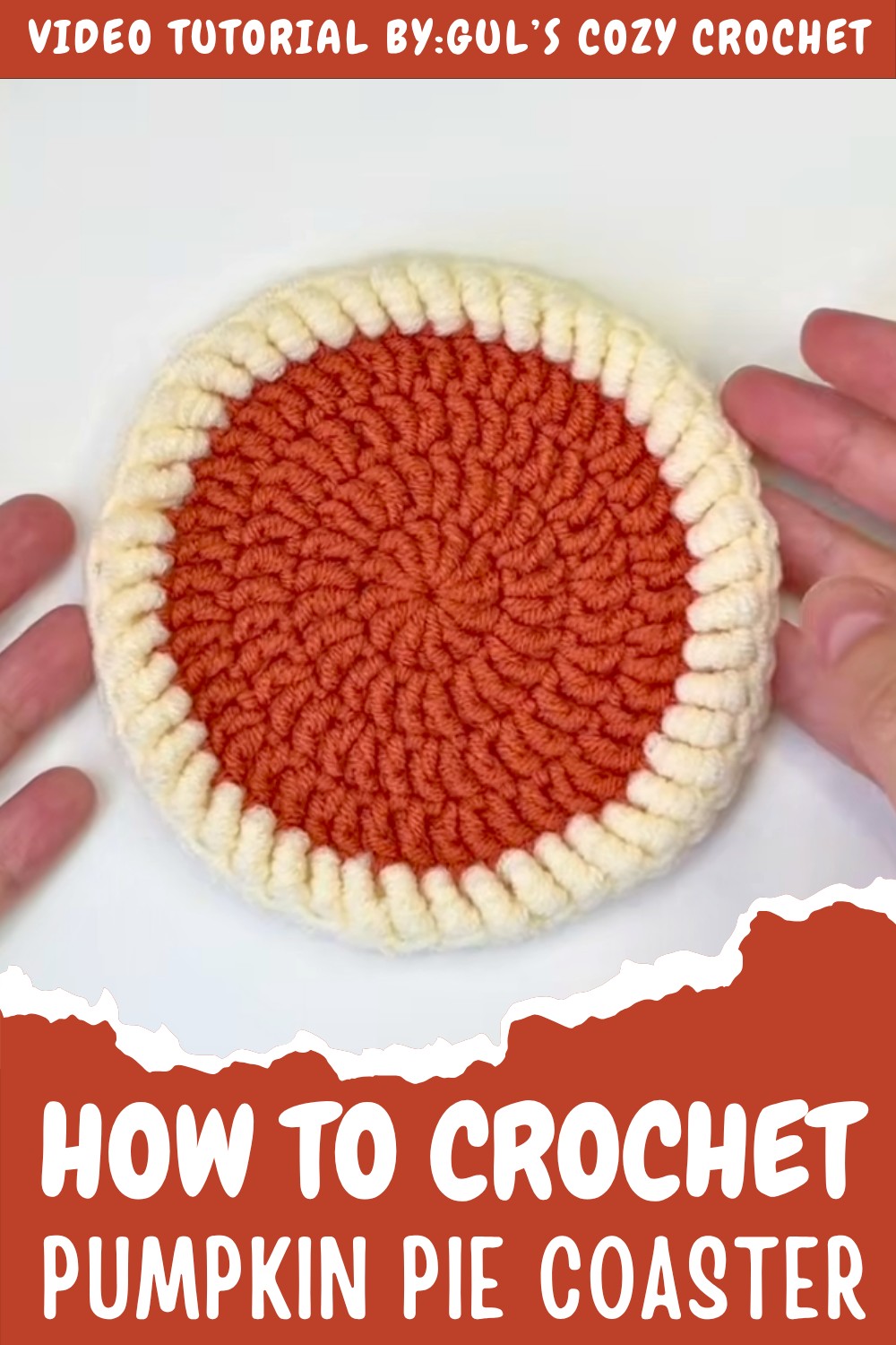Crochet Pumpkin Pie Coaster Pattern