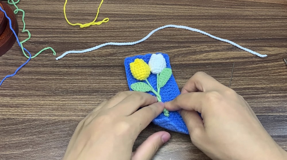 Crochet Tulip Flowers Cute Mini Bouquet- Crochet Tutorial Tulip Bouquet 9