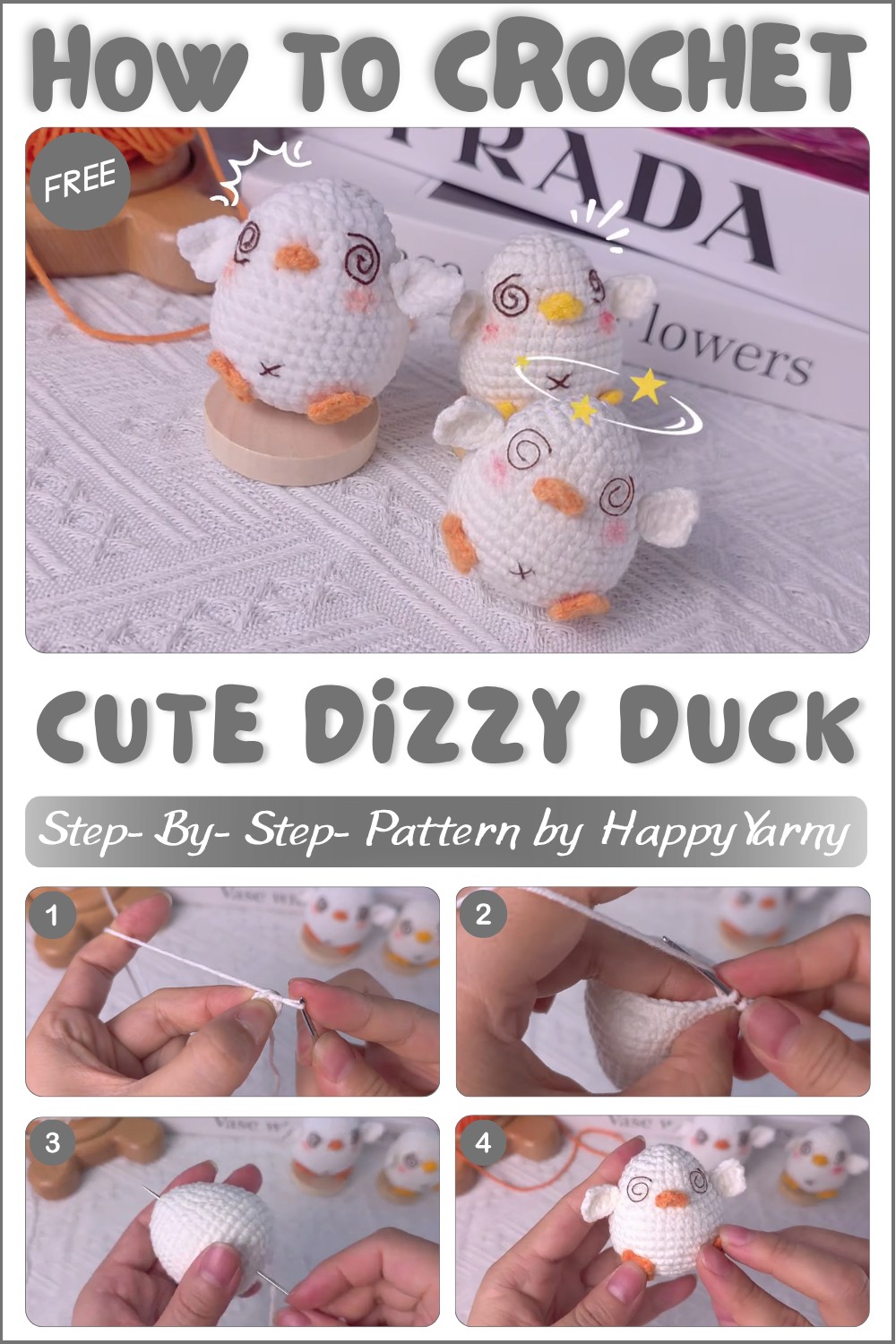 Crochet a Dizzy Duck in 15 Minutes No Sewing Required! (1)