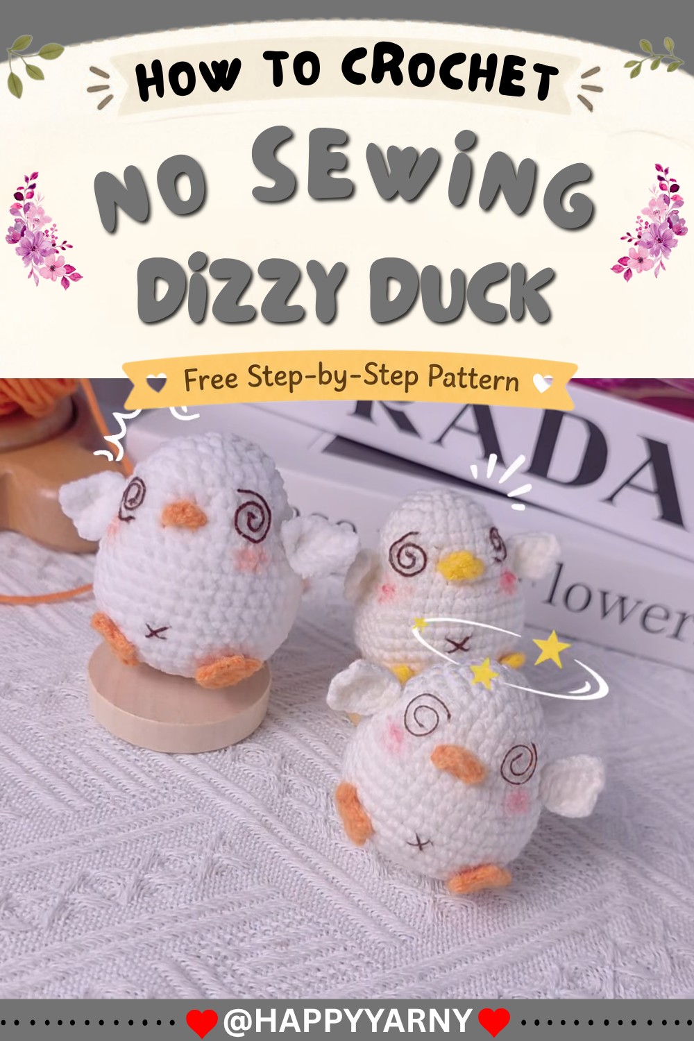 Crochet a Dizzy Duck in 15 Minutes No Sewing Required! (10)