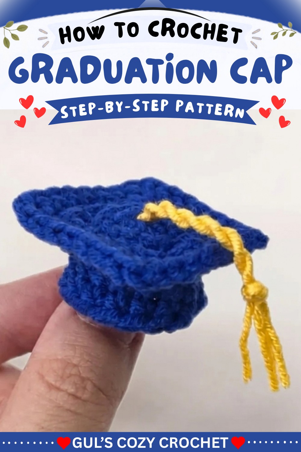 Crochet a Tiny Graduation Cap 🎓 Easy Beginner Tutorial 8