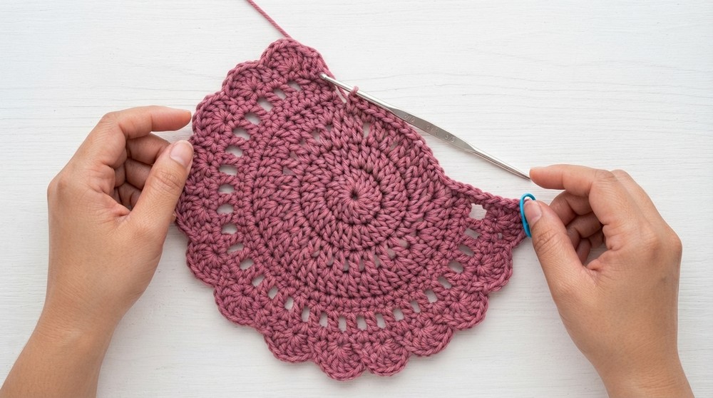 Crochet a circle bag with one skein of yarn 4