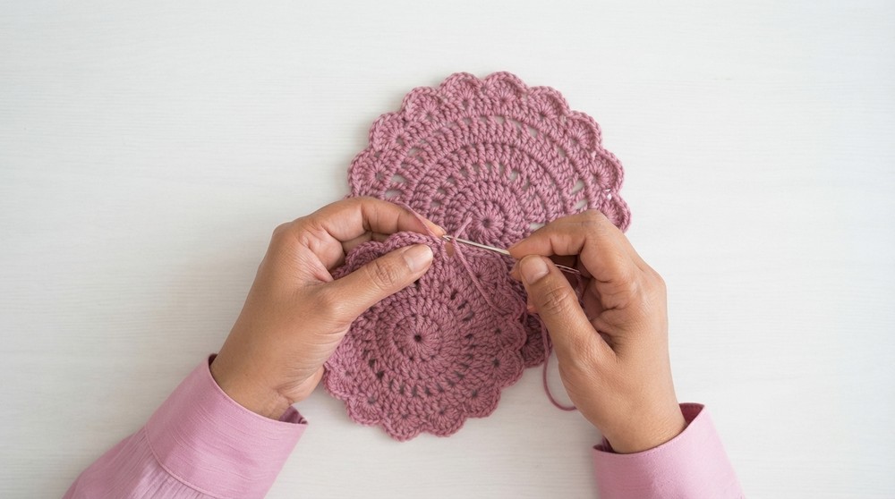 Crochet a circle bag with one skein of yarn 5