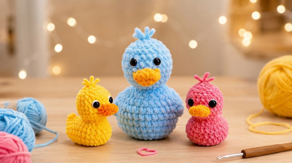 Crochet a little duck 🩵 Easy Amigurumi for beginners Step-by-step tutorial (2)