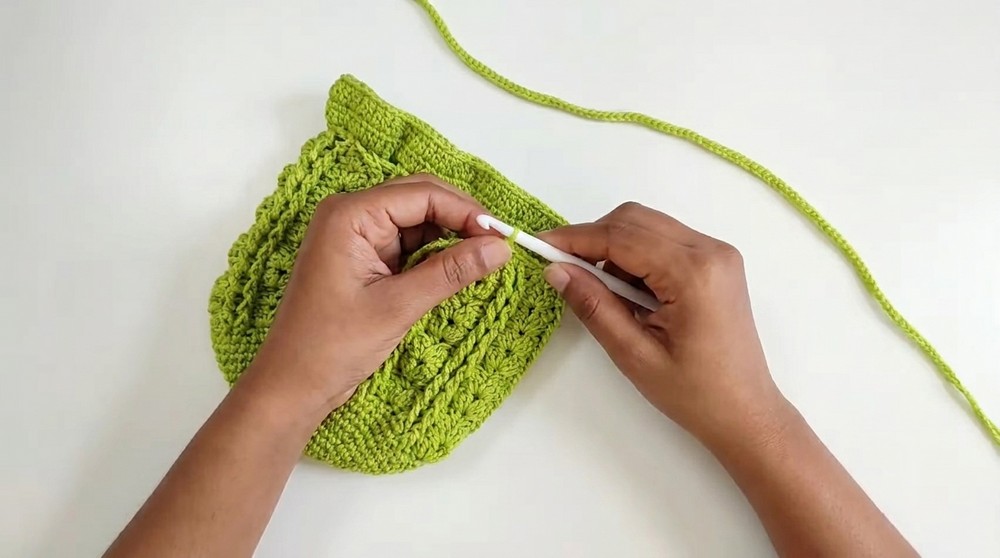 Crochet drawstring Pouch 5