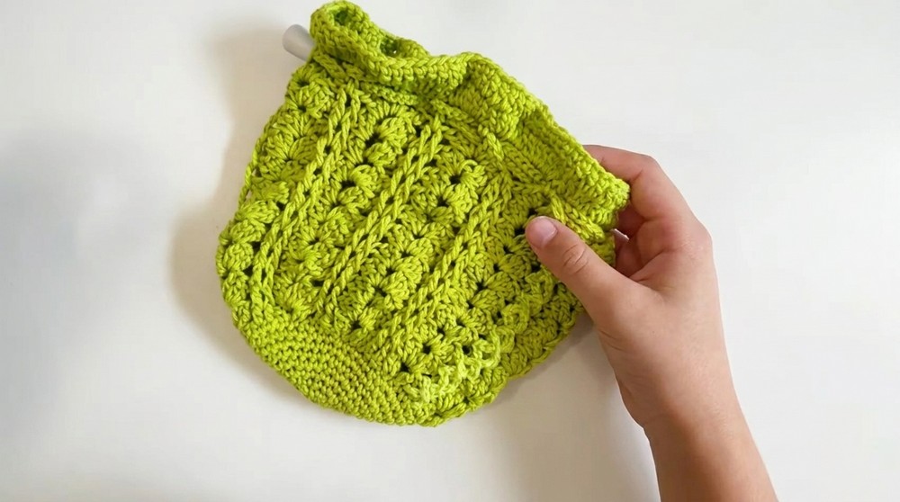 Crochet drawstring Pouch 6