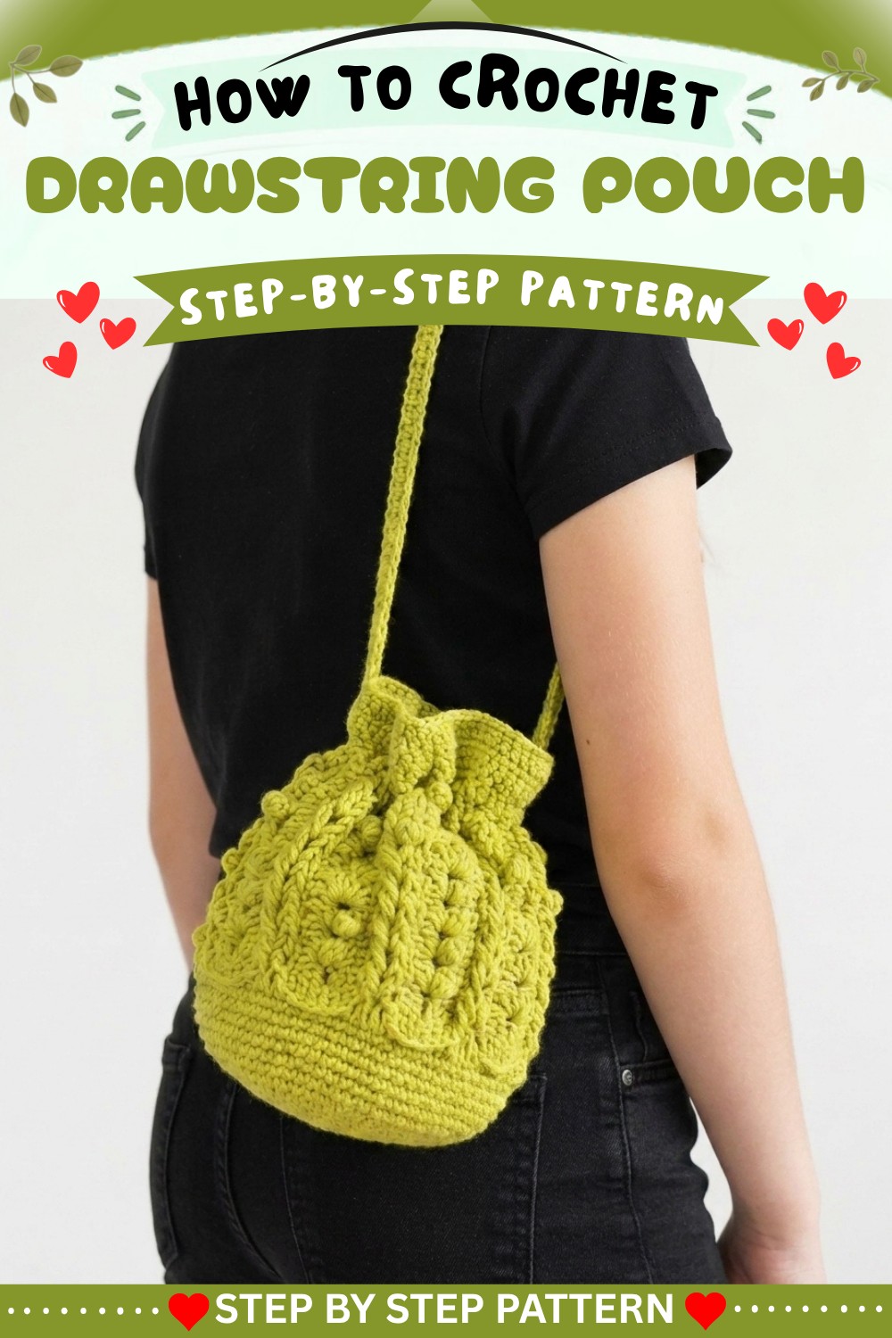 Crochet drawstring Pouch 8